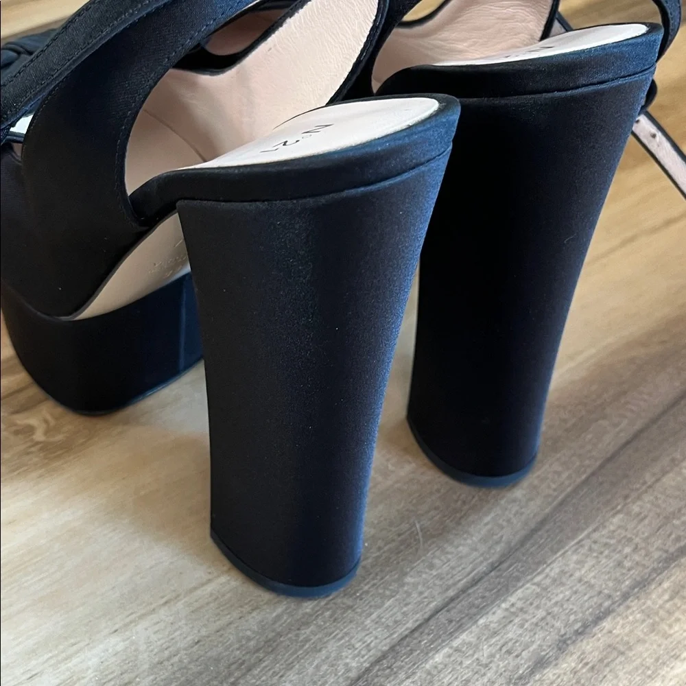 N21 Numero Ventuno Faille Seta 999 Nero Platform Heels EU 39 (US‎ 8) NWOT